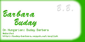 barbara buday business card